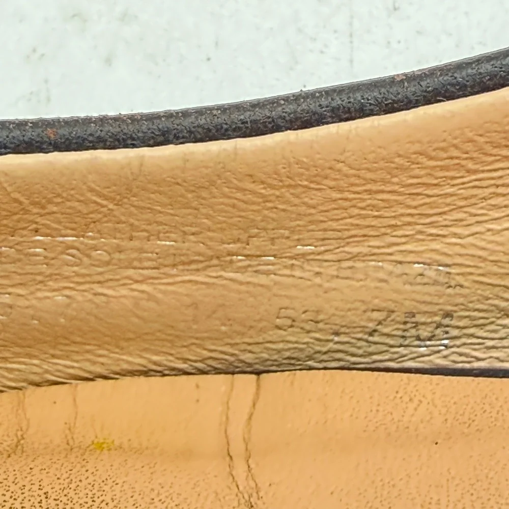 Tory Burch Ballet Flats Reva Calf Hair Leopard Print Brown Womens Size 7M